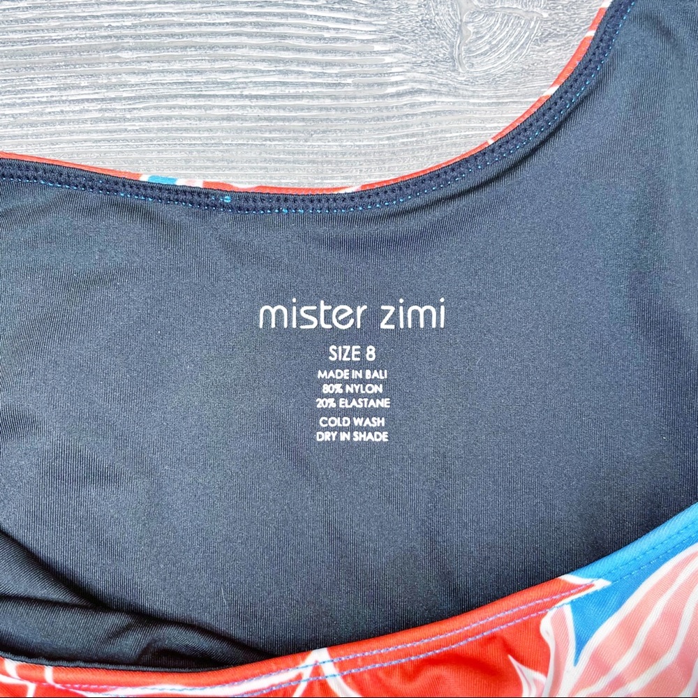 Mister Zimi One Shoulder Floral Swimsuit 8 NWOT - Picture 5 of 5